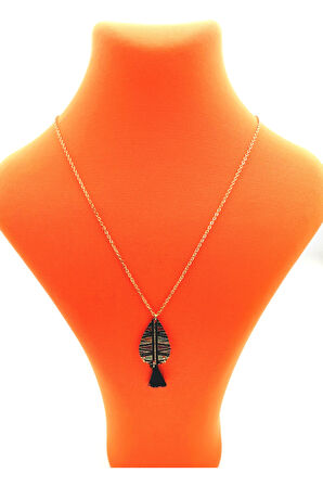 Gold Renk Zincir Figürlü Kararmaz Özel Tasarım Kolye