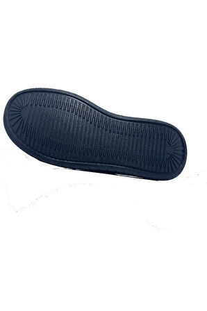 Edu Siyah 5067 Hakiki Deri Ortopedik Günlük Erkek Terlik