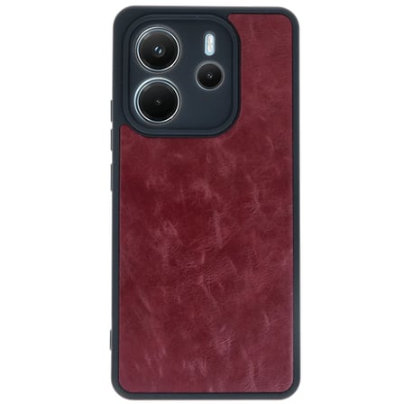 Xiaomi Redmi Note 14 4G Kılıf Aras Deri Kapak - Bordo