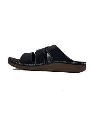 Enova Kahverengi Erkek Tokalı Ayarlanabilen Rahat Şık Dışarı Içeri Erkek Terliği