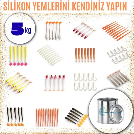 Evimdeyokyok Silikon Balık Yemi Ham Maddesi Çok Renkli 5 kg (25 Shore)