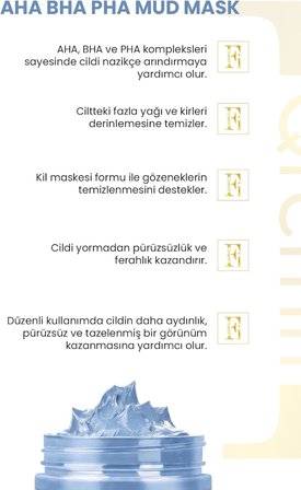 Sıfır Gözenek Siyah Nokta Mavi Kil Maskesi | Aha + Bha+Pha 100 Ml