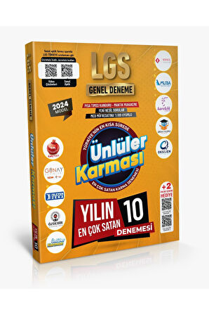 Ünlüler Karması 2024 LGS Genel Deneme 10 Yayın 10 Deneme