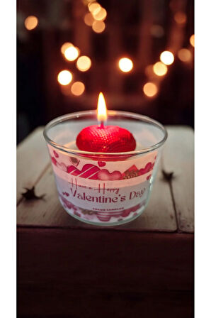 Sevgililer Gününe Özel Lavanta Kokulu %100 Doğal Soya Mum