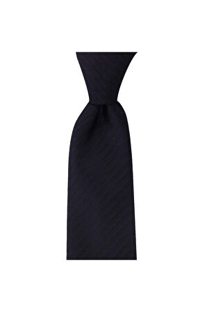 7 Cm Genişliğinde Siyah İnce Kravat