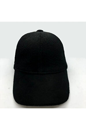 Siyah Unisex Alpaka Kumaş  Beyzbol Şapka