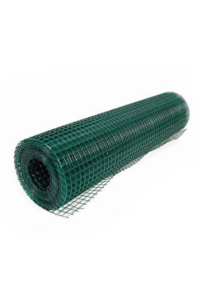 Pvc Kaplı Puntalı Yeşil Bahçe Kümes Çit Teli 1x3 Metre Göz Aralığı 12X12 Kalınlığı 0,9 Mm