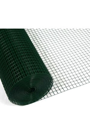 Pvc Kaplı Puntalı Yeşil Bahçe Kümes Çit Teli 1x4 Metre Göz Aralığı  50 X 50 Kalınlığı 1,9 Mm