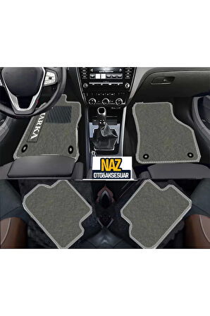 MİTSUBİSHİ PAJERO V80 2006 VE SONRASI  Gri Halı Gri Kenar Petek Topuk
