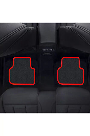 WOLKSWAGEN  PASSAT B7 2011-2014     Siyah Halı Kırmızı Kenar Petek Topuk