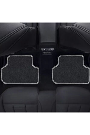 PEUGEOT PARTNER VAN 2008 VE SONRASI  Siyah Halı Gri Kenar Petek Topuk