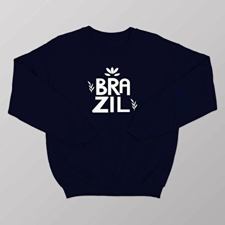 PROSPETTIVA KADIN LACİVERT OVERSIZE KALIN İÇİ POLARLI BRAZIL / BREZİLYA SYMBOL SWEATSHIRT