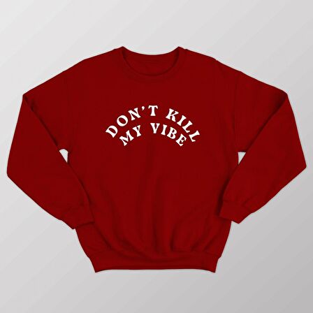 PROSPETTIVA KADIN KIRMIZI OVERSIZE KALIN İÇİ POLARLI HEYECANIMI ÖLDÜRME YAZILI SWEATSHIRT