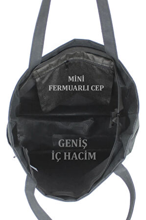 iyah Plaj Çantası Geniş Iç Hacimli Yandan Cepli Suya Dayanıklı Yüzey