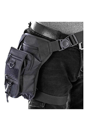 Tactical Tabanca Bölmeli Omuz Bel Ve Bacak Çantası Darbe Emici Koruma