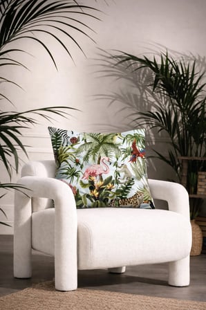 Tropik Bahar Karnavalı Dekoratif Kırlent Kılıfı (45x45 cm)