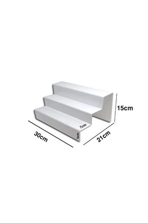 3 Katlı Merdiven Stand (Beyaz)