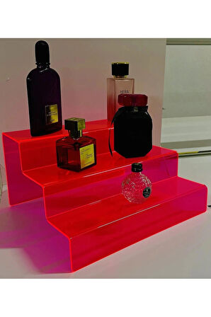 3 Katlı Merdiven Stand (Neon Pembe)
