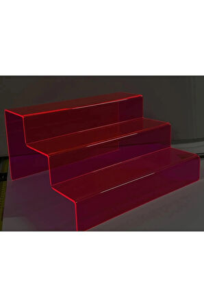 3 Katlı Merdiven Stand (Neon Pembe)