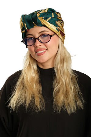 Zümrüt Pratik Hazır Geçmeli Tesettür Bone İpek Desenli 2410_37