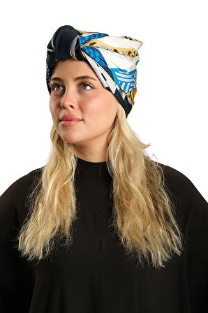 Krem Pratik Hazır Geçmeli Tesettür Bone İpek Desenli 2410_40