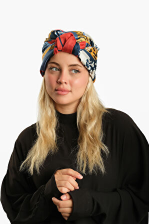 Beyaz Pratik Hazır Geçmeli Tesettür Bone İpek Desenli 2410_42