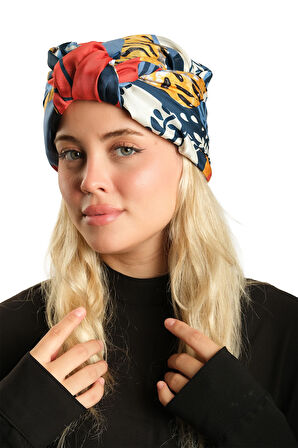 Beyaz Pratik Hazır Geçmeli Tesettür Bone İpek Desenli 2410_42