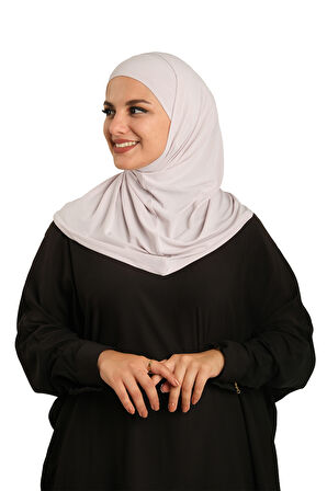 Taş Pratik Hazır Geçmeli Boru Boneli İkili Tesettür Eşarp Sandy Düz 2501_46