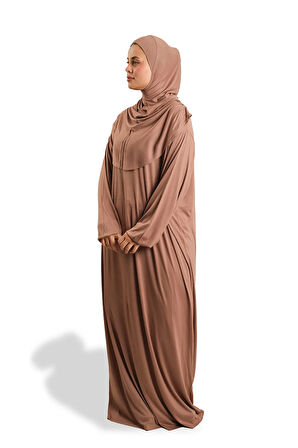 Vizon Tek Parça Namaz Elbisesi Viskon Düz 2503_10