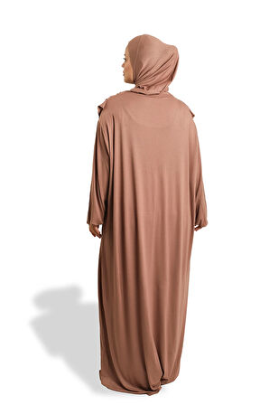 Vizon Tek Parça Namaz Elbisesi Viskon Düz 2503_10