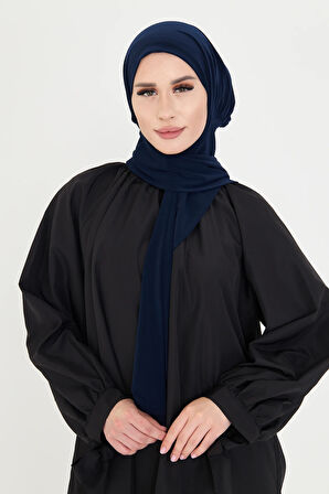 Lacivert Pratik Hazır Geçmeli Tesettür Bone Sandy Boyunluklu Çıtçıtlı 2505_02