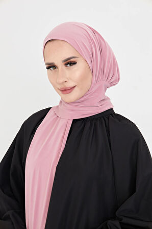 Pudra Pratik Hazır Geçmeli Tesettür Bone Sandy Boyunluklu Çıtçıtlı 2505_06