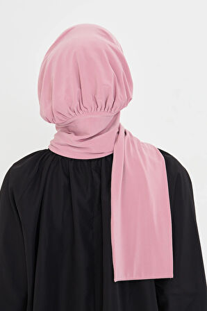 Pudra Pratik Hazır Geçmeli Tesettür Bone Sandy Boyunluklu Çıtçıtlı 2505_06