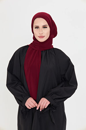 Bordo Pratik Hazır Geçmeli Tesettür Bone Sandy Boyunluklu Çıtçıtlı 2505_16