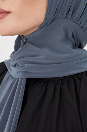 Antrasit Pratik Hazır Geçmeli Tesettür Bone Sandy Boyunluklu Çıtçıtlı 2505_25