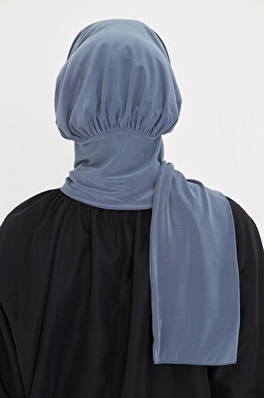 Antrasit Pratik Hazır Geçmeli Tesettür Bone Sandy Boyunluklu Çıtçıtlı 2505_25