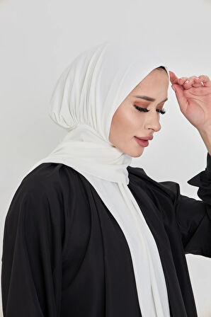 Krem Pratik Hazır Geçmeli Tesettür Bone Sandy Boyunluklu Çıtçıtlı 2505_40