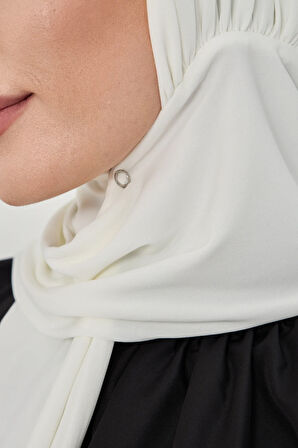 Krem Pratik Hazır Geçmeli Tesettür Bone Sandy Boyunluklu Çıtçıtlı 2505_40