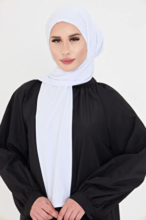 Beyaz Pratik Hazır Geçmeli Tesettür Bone Sandy Boyunluklu Çıtçıtlı 2505_42