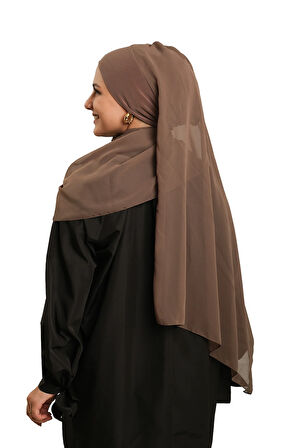 Vizon Pratik Hazır Geçmeli Bone Şal Şifon Düz 2506_10