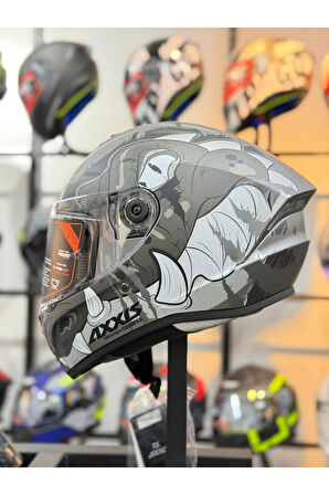AXXIS DRAKEN S TROOPER D2 MATT GREY KASK