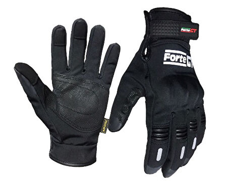 Forte Gt 07 Softshell Siyah Kışlık Korumalı Eldiven