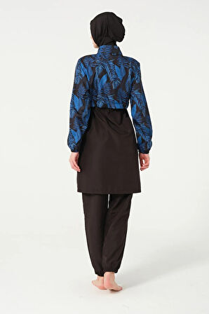 Tesmay 22156 Tam Boy Dijital Desenli Tam Boy Tesettür Mayo