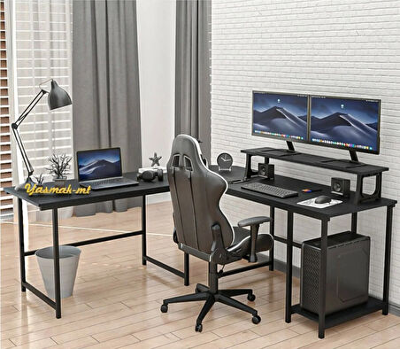  250-S Siyah l tipi Çalışma Oyun masası