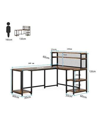 410C L Şeklinde Masa