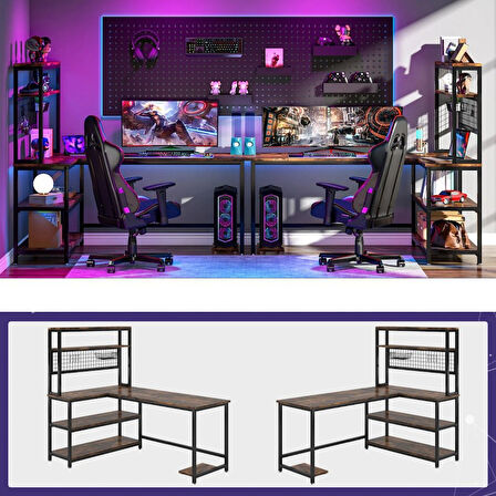 524-C Ters Çevrilebilir L Şeklinde Masa 