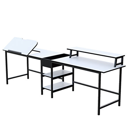 530-B Bilgisayar Masası, Ekstra Uzun İki Kişilik Masa, Oyun Masa 