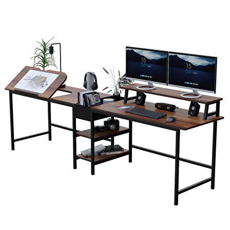  530-C Bilgisayar Masası, Ekstra Uzun İki Kişilik Masa, Oyun Masa