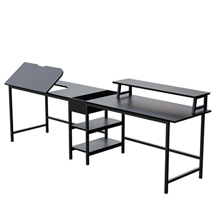 530-S Bilgisayar Masası, Ekstra Uzun İki Kişilik Masa, Oyun Masa 