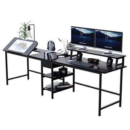 530-S Bilgisayar Masası, Ekstra Uzun İki Kişilik Masa, Oyun Masa 